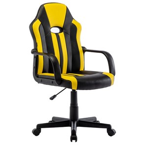 Офисное кресло RABIX "Stripe GM-202", экокожа, черное/желтое, 532510 в Уфе