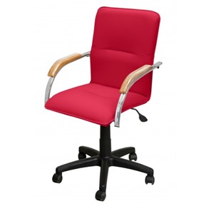 Кресло компьютерное Самба-лифт СРП-034 Люкс красный/бук в Уфе