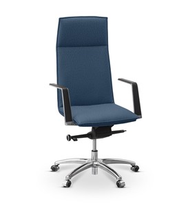 Офисное кресло для руководителя Соло, ткань Bahama / синяя, solo4 в Стерлитамаке