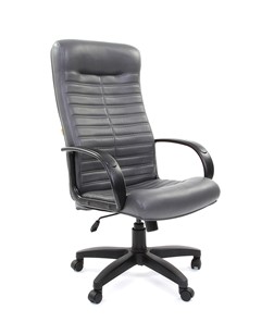 Кресло CHAIRMAN 480 LT, экокожа, цвет серый в Уфе