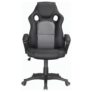 Кресло компьютерное Brabix Rider Plus EX-544 КОМФОРТ (экокожа, черное/серое) 531582 в Уфе