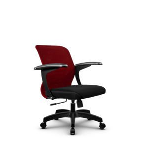 Кресло компьютерное SU-M-4/подл.160/осн.001, Бордовый/Черный в Стерлитамаке