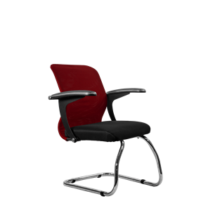 Офисный стул Метта SU-M-4/подл.160/осн.007, Бордовый/Черный в Стерлитамаке