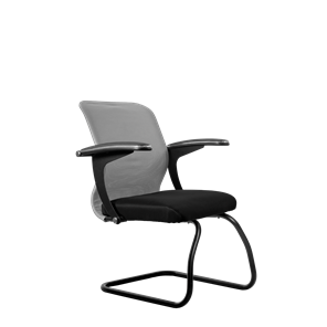 Офисный стул Метта SU-M-4/подл.160/осн.008, Светло-серый/Черный в Стерлитамаке