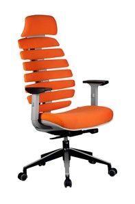Компьютерное кресло Riva Chair SHARK (Оранжевый/серый) в Стерлитамаке