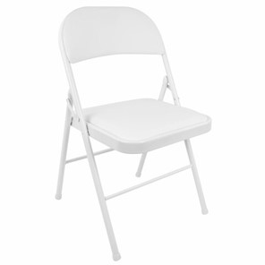 Складной стул BRABIX "Golf Plus CF-003 КОМФОРТ", белый каркас, кожзам белый, 532888 в Уфе