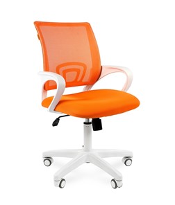 Офисное кресло CHAIRMAN 696 white, ткань, цвет оранжевый в Уфе