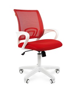 Компьютерное кресло CHAIRMAN 696 white, ткань, цвет красный в Стерлитамаке