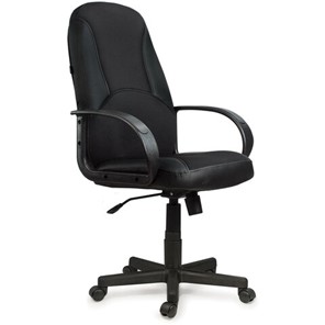 Офисное кресло Brabix BRABIX "City EX-512", кожзаменитель черный, ткань черная, TW, 531407 в Стерлитамаке