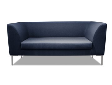 Мягкий офисный диван Сиеста 2-местный, ткань Bahama / синяя в Стерлитамаке