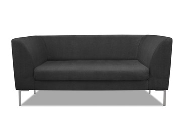 Мягкий офисный диван Сиеста 2-местный, ткань Сахара / серая С26 в Стерлитамаке