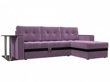Угловой диван для гостиной Атланта М, Сиреневый (микровельвет) в Стерлитамаке