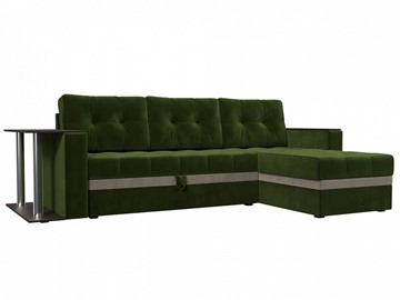 Угловой раскладной диван Атланта М, Зеленый (микровельвет) в Стерлитамаке