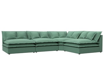 Угловой диван Лига-040, Амур зеленый (рогожка) в Стерлитамаке
