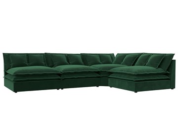 Угловой диван Лига-040, Зеленый (велюр) в Уфе