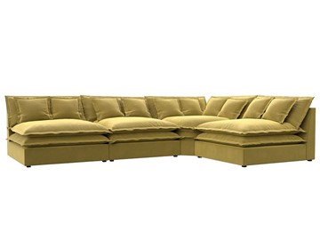 Угловой диван Лига-040, Желтый (микровельвет) в Уфе