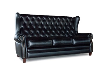 Прямой диван Юнусов Оливер 3М с каретной стяжкой в Стерлитамаке