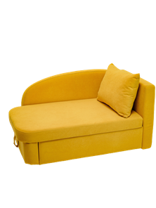 Мягкий диван правый Brendoss Тедди желтый в Уфе