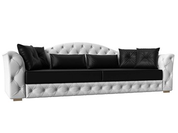 Прямой диван Артис, Черный\Белый (экокожа) в Стерлитамаке