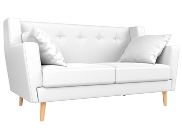Прямой диван Брайтон 2, Белый (экокожа) в Стерлитамаке