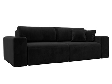 Прямой диван Лига 036 Классик, Черный (Велюр) в Стерлитамаке