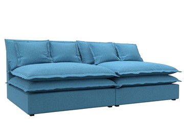 Прямой диван Лига-040, Амур голубой (рогожка) в Уфе