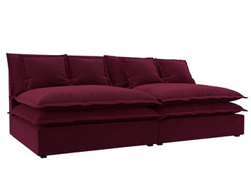 Прямой диван Лига-040, Бордовый (микровельвет) в Уфе