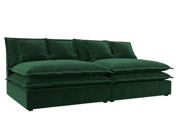 Прямой диван Лига-040, Зеленый (Велюр) в Уфе