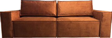 Прямой диван Лофт БЛ2-БП2 (Ремни/Тик-тик) в Уфе