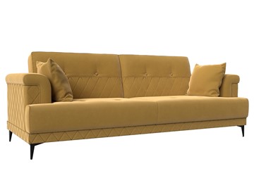 Прямой диван Орлеан, Желтый (Микровельвет) в Стерлитамаке