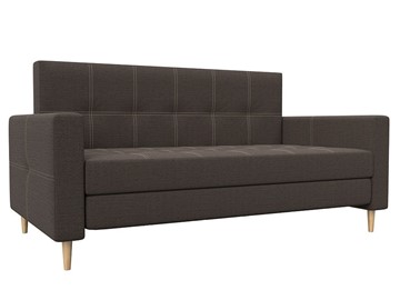 Прямой диван Лига-038, Амур коричневый (рогожка) в Стерлитамаке