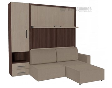 Кровать подъемная Кровать-трансформер Smart (ШЛ+КД 1400+Пуф), шкаф левый, правый подлокотник в Салавате