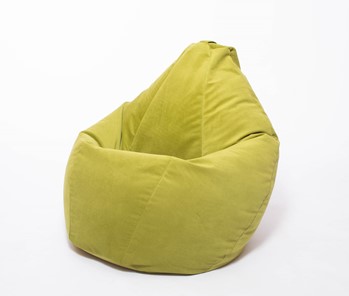 Кресло-мешок Груша малое, велюр однотон, травянное в Нефтекамске