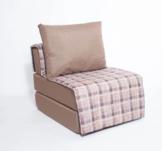 Бескаркасное кресло-кровать Харви, коричневый - квадро беж в Уфе