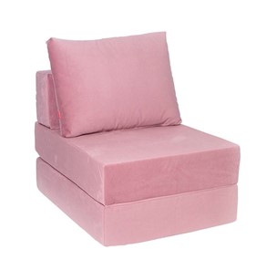 Бескаркасное кресло-кровать Окта, велюр пыльная роза в Стерлитамаке
