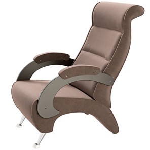 Кресло Деметрио 9Д (каркас венге, м/э коричневый) в Уфе