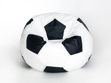 Кресло-мешок Мяч малый, бело-черный в Салавате