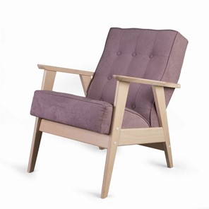 Кресло Ретро (беленый дуб / RS 12 - розовый) в Стерлитамаке