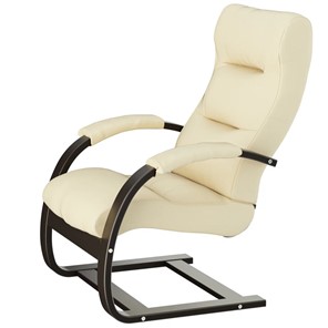Мягкое кресло Мебелик Аспен, экокожа дунди 112, каркас венге в Стерлитамаке
