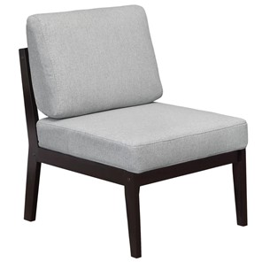 Кресло Массив мягкое, ткань серый, каркас венге в Стерлитамаке