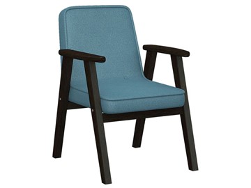 Кресло Ретро ткань голубой, каркас венге в Уфе