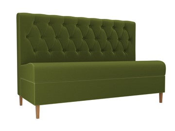 Кухонный прямой диван Бремен, Зеленый (микровельвет) в Уфе