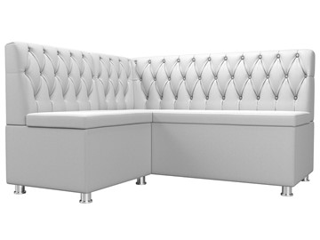 Угловой кухонный диван Мирта, Белый (Экокожа) в Стерлитамаке