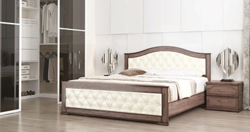 Кровать двуспальная СВ-Стиль Стиль 3, 160х200, кожзам, с основанием в Салавате