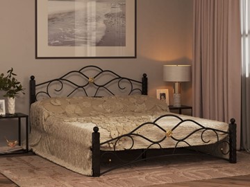 Спальная кровать Гарда 3, 160х200, черная в Уфе