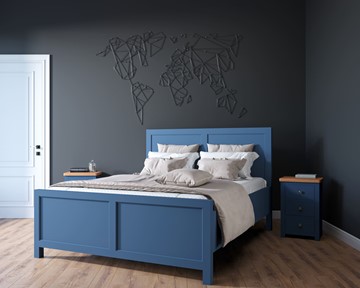 Двуспальная кровать Jules Verne, (JV16ETGB), синий в Стерлитамаке