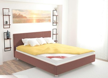 Кровать с мягкой спинкой Вена 140х200 (с основанием) в Стерлитамаке