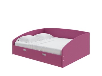 Кровать спальная Bono 160х200, Рогожка (Savana Berry) в Стерлитамаке