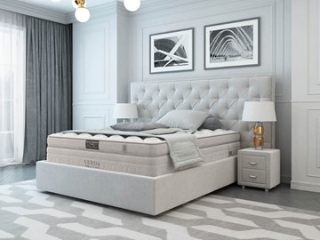 Двуспальная кровать Classic/Island M 160х200, Флок (Велсофт Дымчатый) в Стерлитамаке