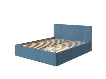 Кровать 2-спальная Helix Plus 160х200, Велюр (Monopoly Прованский синий (792)) в Стерлитамаке